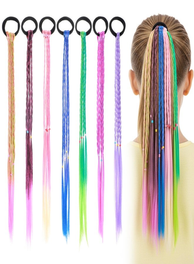 ValueBargain 7pcs Colorful Hair Extensions for Kids, Colored Hair Extensions for Kids for Girls Women - Image 1